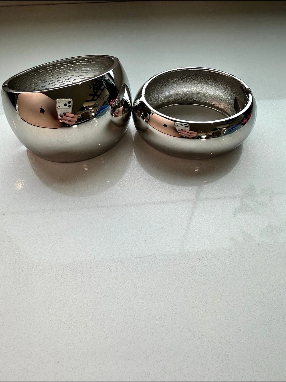 Silver-Tone Cuff Bracelet Set